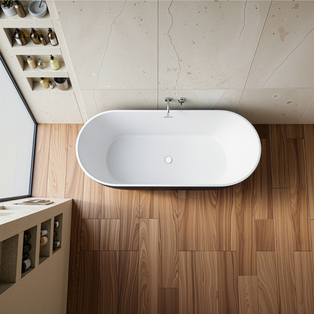 Baignoire îlot bleue 160x73 BLUE MOON