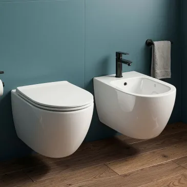 Toilette et bidet suspendus...