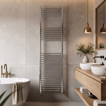 Sèche-serviettes pour radiateur 180x50 chromé, entraxe 450 mm