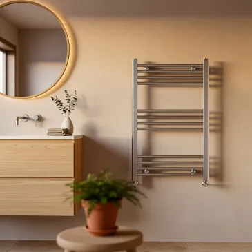 Radiateur sèche-serviettes radiateur 80x50 empattement chromé 45 cm