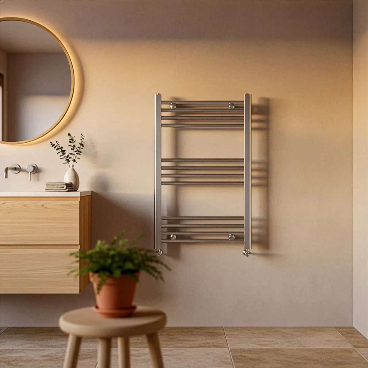 Termoarredo Scaldasalviette 800x500 Cromato interasse 450 mm - SARA