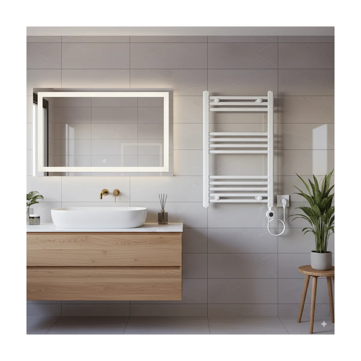 Termoarredo elettrico 770x500 mm potenza 400W Termostato elettronico