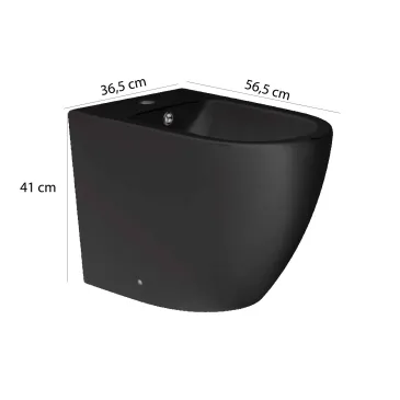 Toilettes blanches à montage affleurant, bidet et siège à fermeture amortie inclus.