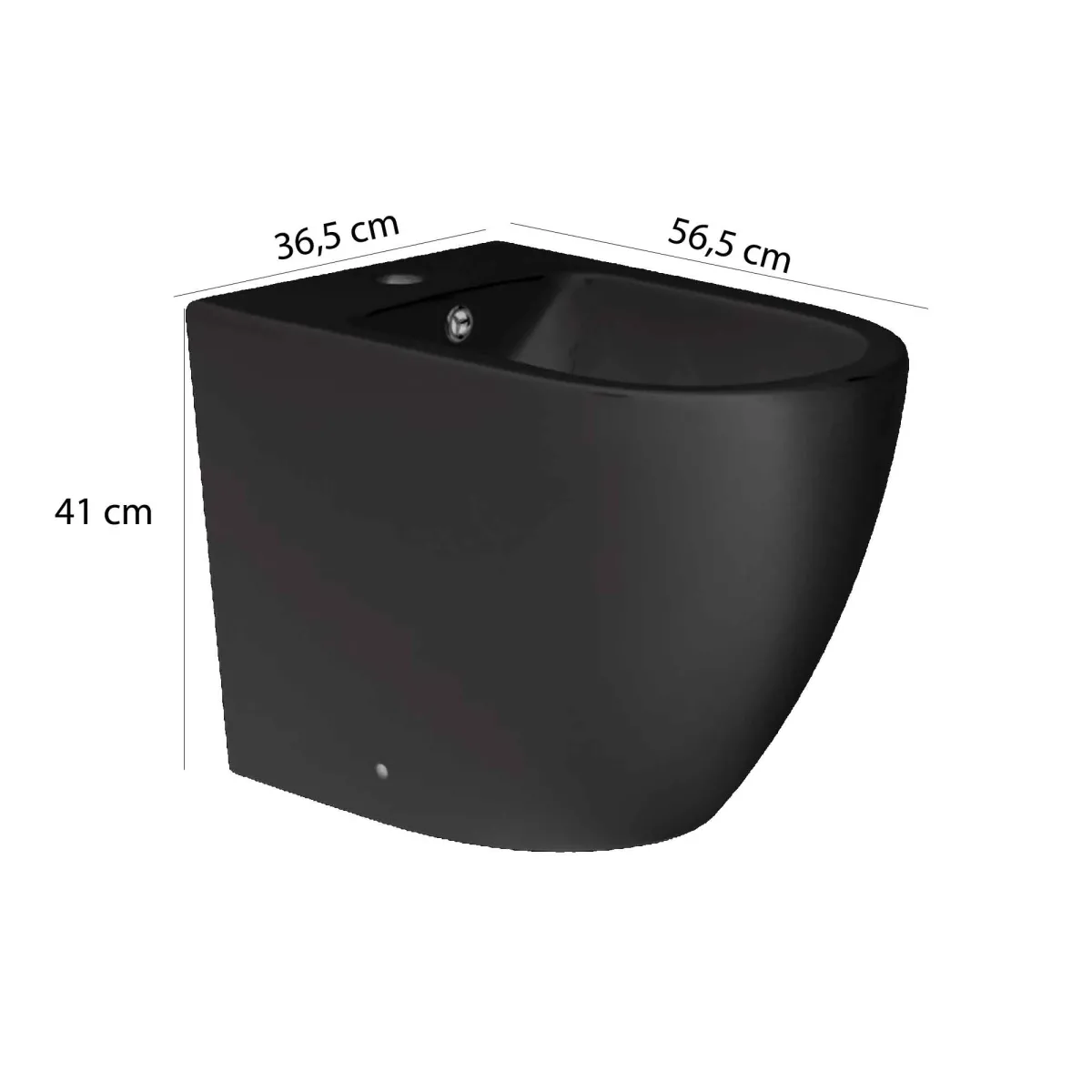 Weiße, flächenbündig montierte Toilette, Bidet und...