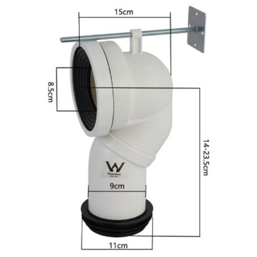 Courbe technique pour les toilettes Nemesi Traslato 20 ou 25