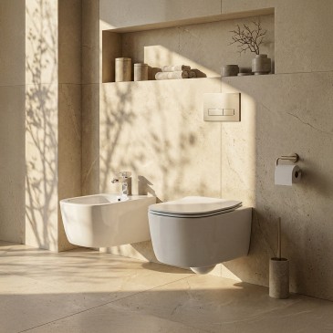 Sanitari sospesi wc e bidet con sedile soft close BUBBLE