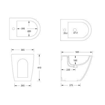 Sanitari filo wc bidet e sedile soft close omaggio bianco