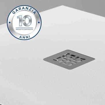 Receveur de douche 80x120 en résine minérale Blanc - TITANIO