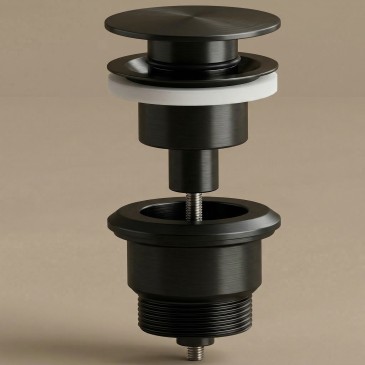 Piletta di scarico clic clac nera universale lavabo