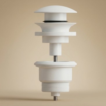 Bouchon de vidange universel blanc clic-clac