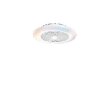 PLAFONIERA LED VENTILATORE PONENTE PRO 40W 5500LM CCT RGBW DIMM CON TELECOMANDO RF 15X54,5CM