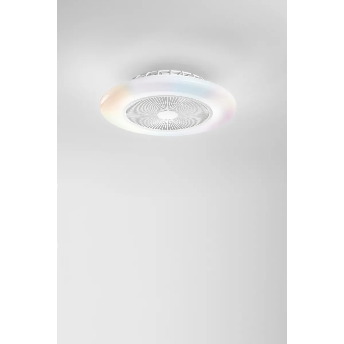 PLAFONIERA LED VENTILATORE PONENTE PRO 40W 5500LM CCT RGBW DIMM CON TELECOMANDO RF 15X54,5CM