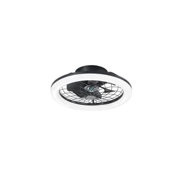 PLAFONIERA LED VENTILATORE ETESIA NERO 40W 5500LM CCT CON TELECOMANDO RF 49X17CM
