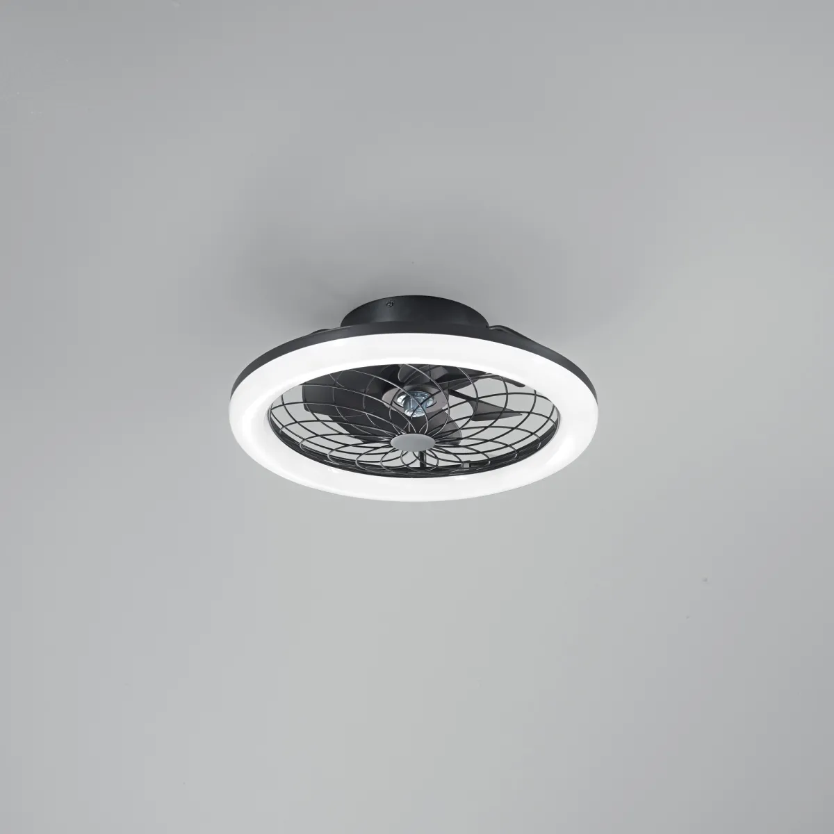 PLAFONIERA LED VENTILATORE ETESIA NERO 40W 5500LM CCT CON TELECOMANDO RF 49X17CM