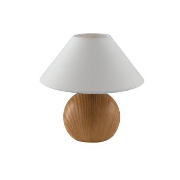 LUMETTO PINO LEGNO CHIARO/BIANCO 1XE14 23X23CM
