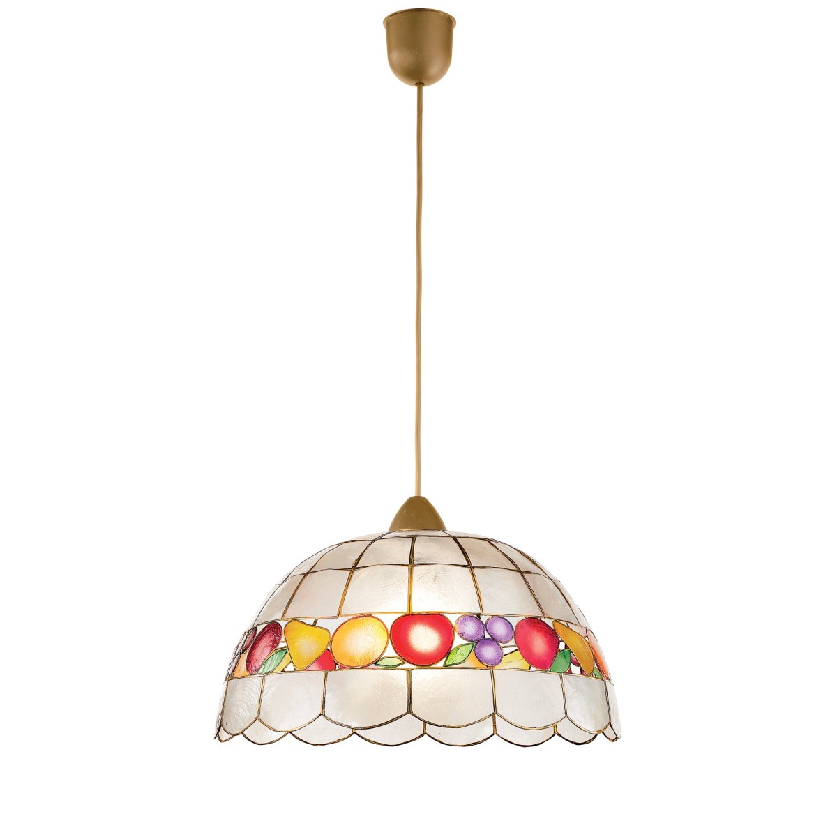 SOSPENSIONE ARAGONA MADREPERLA 1XE27 40X40X120CM