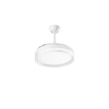 PLAFONIERA LED VENTILATORE ALBATROS PALE RETRATTILI BIANCO 36W 4668LM CCT 106,6X50CM