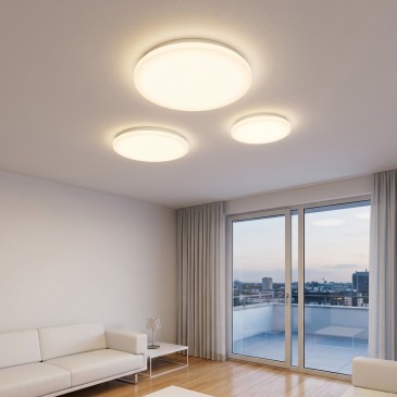 PLAFONIERA LED SUN BIANCA 10W 880LM 4000K 25X25X5CM