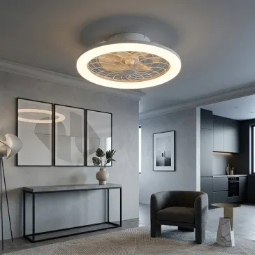Plafonnier LED 40 W avec ventilateur et télécommande | Mondialshop