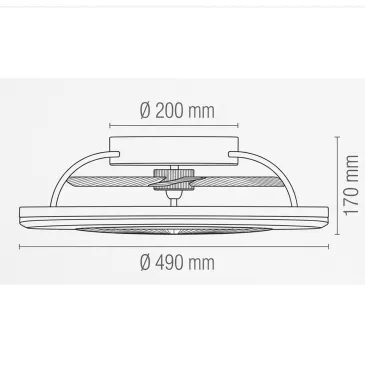 PLAFONIERA LED VENTILATORE ETESIA BIANCO 40W 5500LM CCT CON TELECOMANDO RF 49X17CM