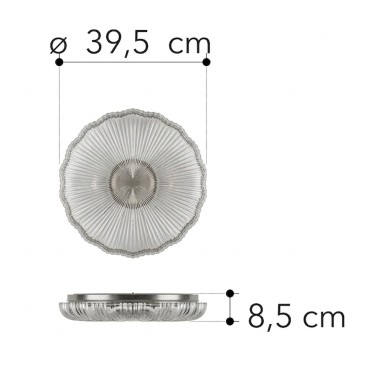 24-W-LED-Deckenleuchte, weiß, Sterneneffekt, wählbare Farbtemperatur (3000 K/4000 K/6500 K), 3240 lm, 39,5 x 39,5 cm