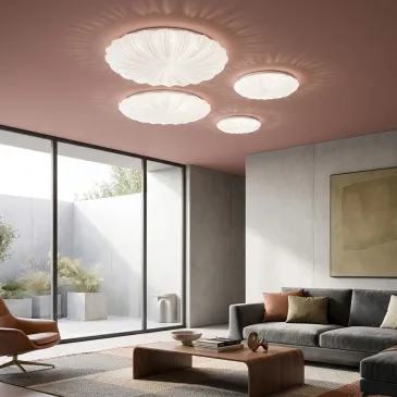 24-W-LED-Deckenleuchte, weiß, Sterneneffekt, wählbare Farbtemperatur (3000 K/4000 K/6500 K), 3240 lm, 39,5 x 39,5 cm