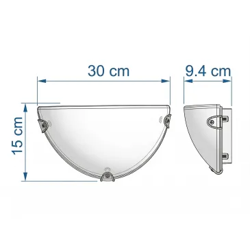 Applique Lunetta Applique Murale Classique en Verre Satiné Blanc E27