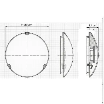 Plafonnier rond en verre satiné blanc, applique murale classique E27