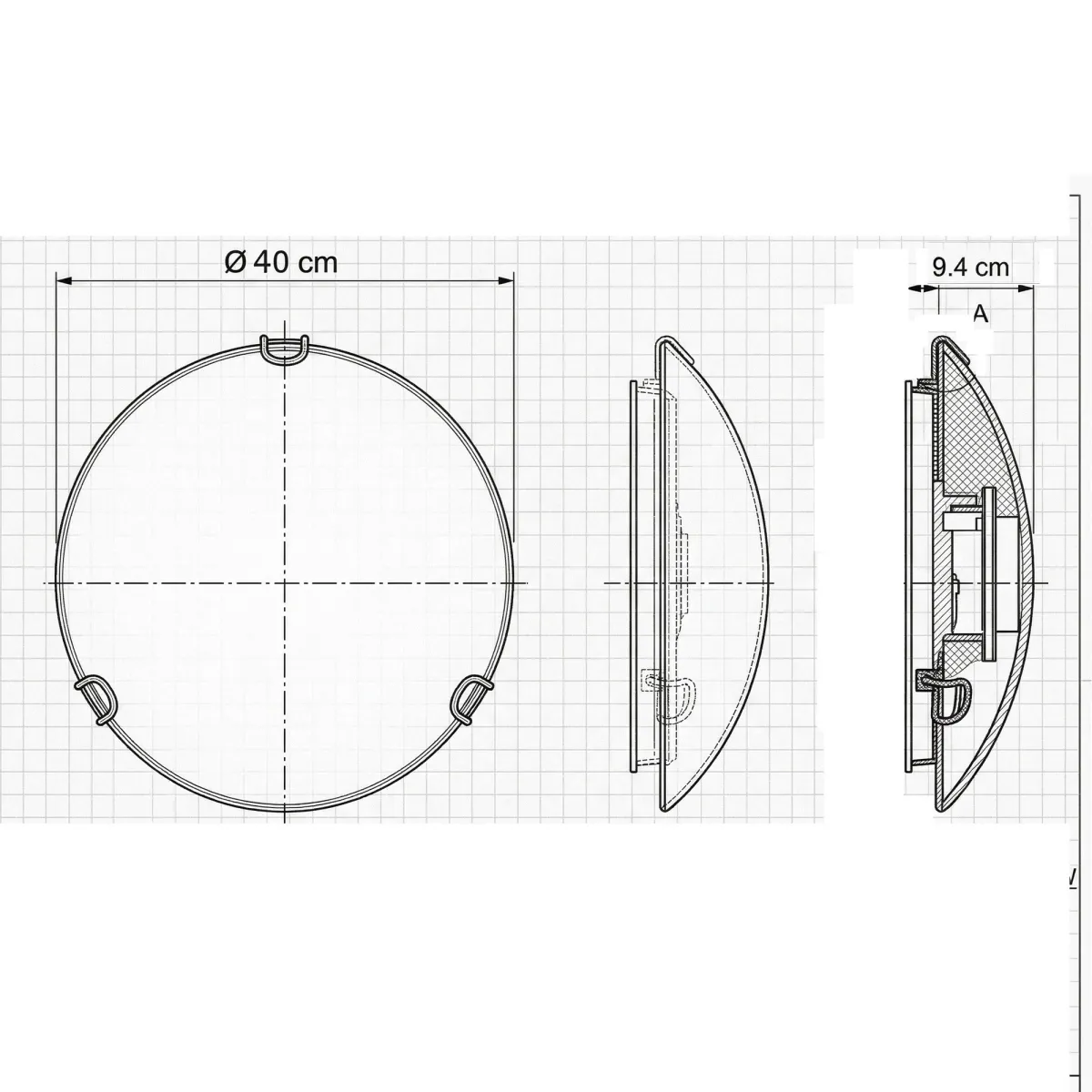 Plafonnier rond blanc simple avec intérieur classique en verre satiné E27