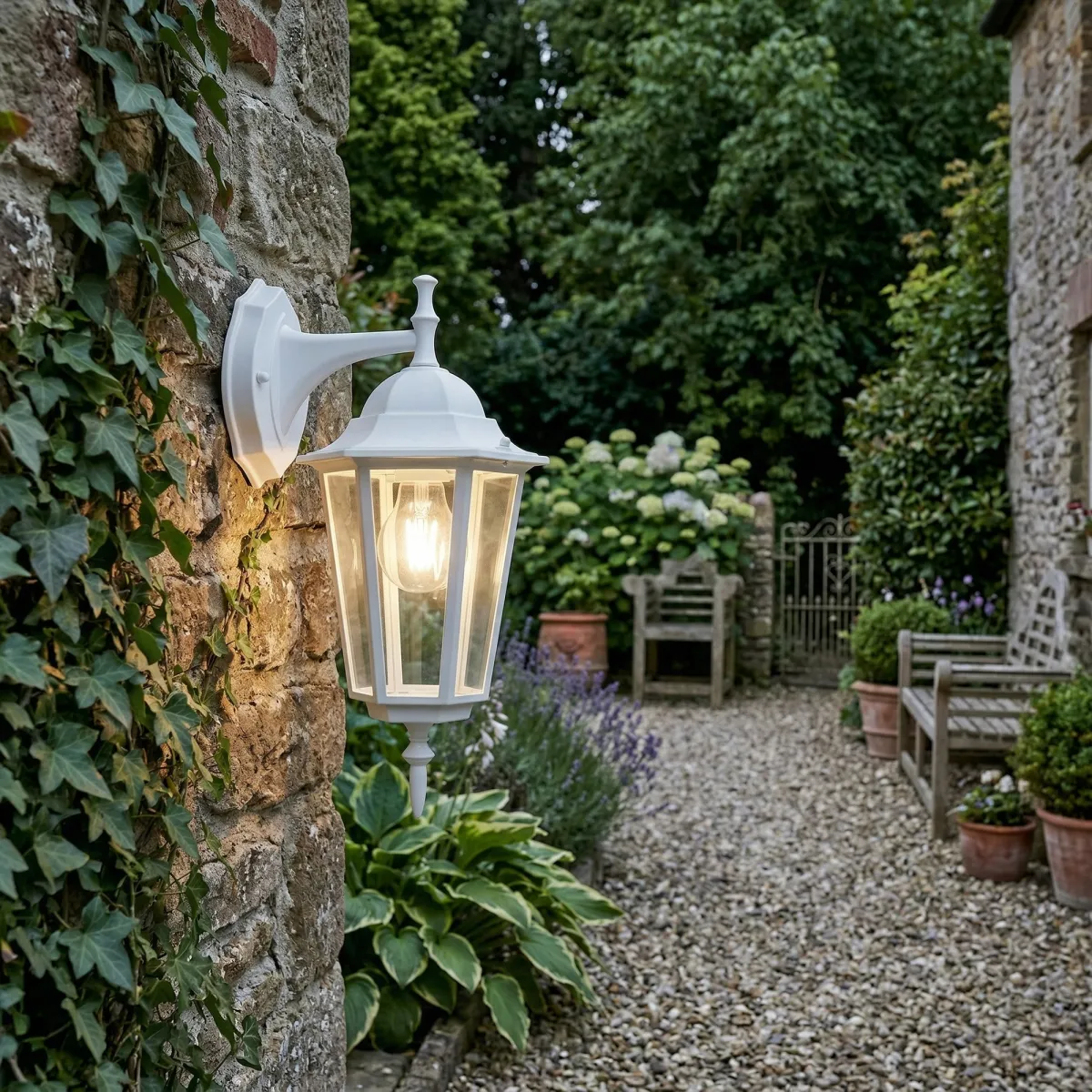 Lampada a Muro Bianca e Nera Outdoor