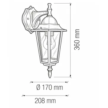 Lanterne applique d'extérieur noire