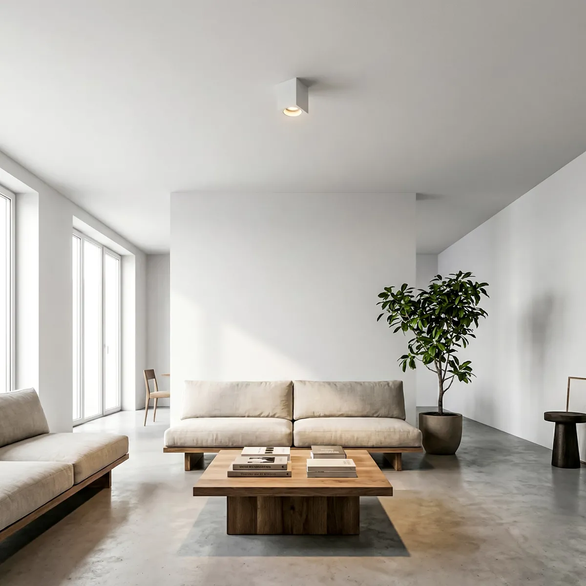 plafoniera da interno bianca