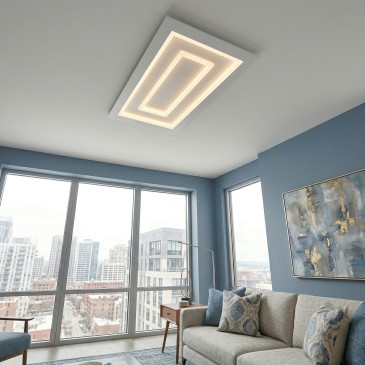 Hypnotische weiße LED-Wandleuchte, 20 W, 2640 lm Farbtemperatur, 35 x 5 x 20 cm