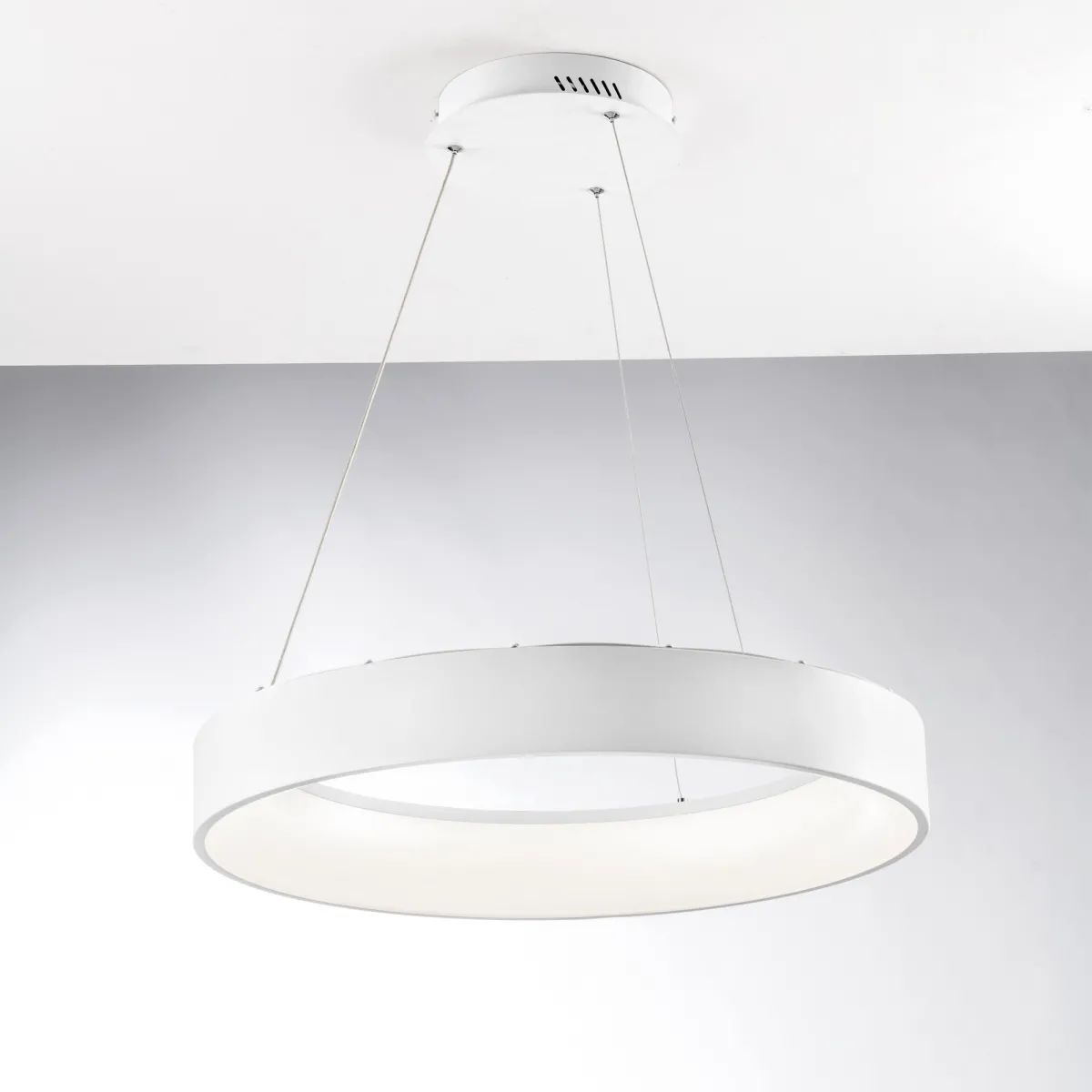 SOSPENSIONE LED NOAH BIANCA 60W 8000LM CCT 60X10X150CM