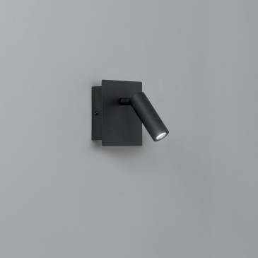 APPLIQUE LED DICKENS ORIENTABILE NERA 220LM 3000K 11X11X9CM