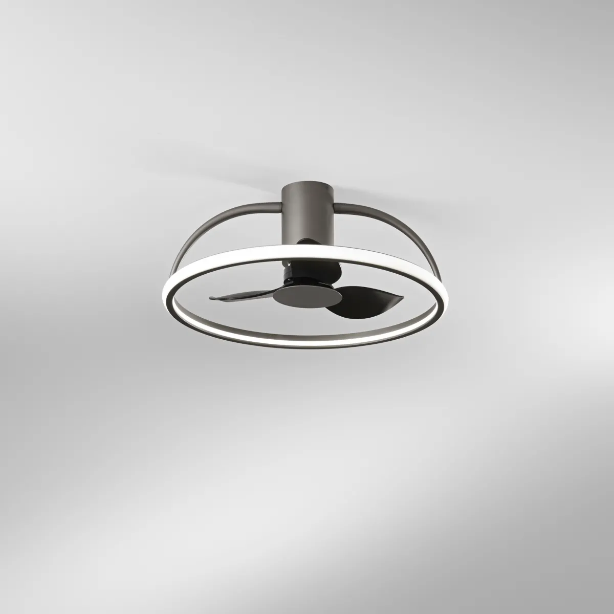 PLAFONIERA LED VENTILATORE HADLEY GRIGIO 40W 5250LM 60X27CM