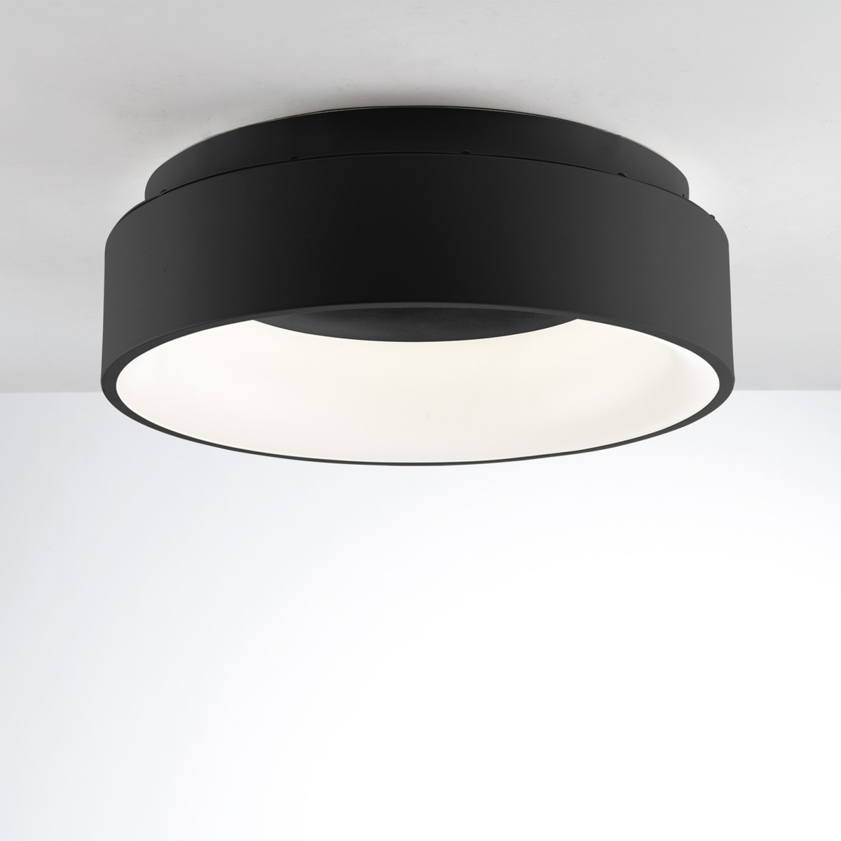 PLAFONIERA LED NOAH NERA 40W 5600LM CCT IP44 45X45X13CM