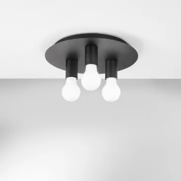 PLAFONIERA STRIKE NERA 3XE27 30X30X86CM