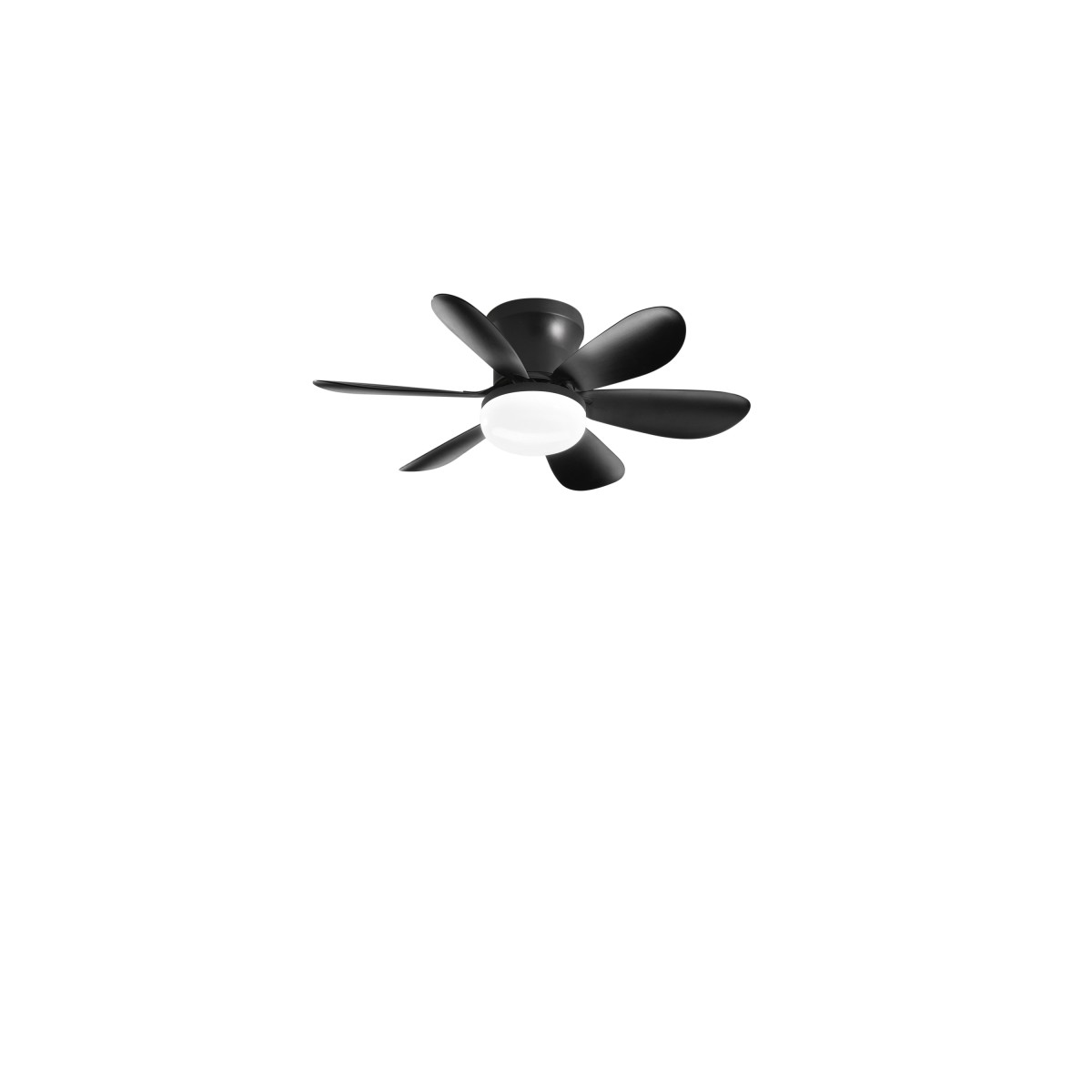 PLAFONIERA LED VENTILATORE WIND NERO 10W 1100LM CCT DIMM...