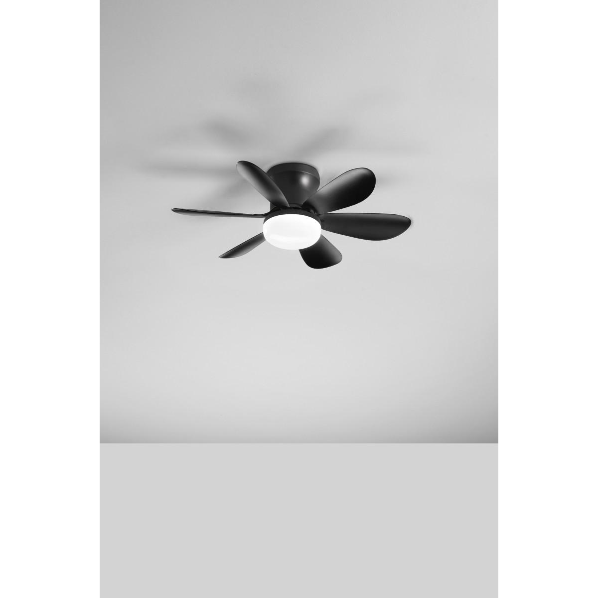 PLAFONIERA LED VENTILATORE WIND NERO 10W 1100LM CCT DIMM...