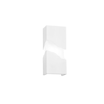 Applique Bianca design in gesso bianco moderno da parete interni 2XG9