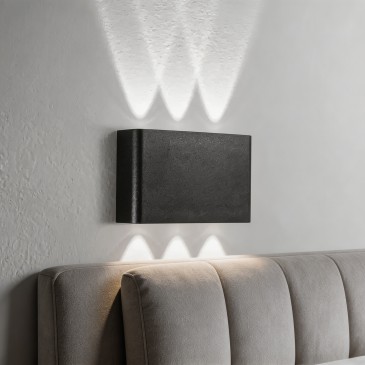 APPLIQUE BIEMISSIONE LED KLEIN NERA 6X1W 600LM CCT IP65 16X4X10CM