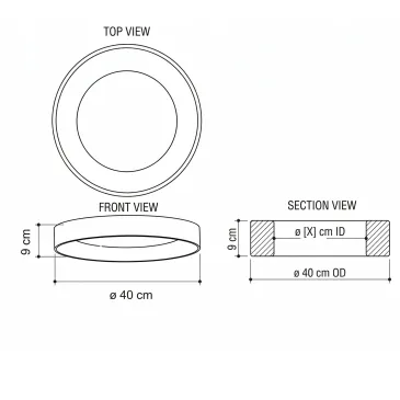 PLAFONIERA LED ARKA BIANCA/LEGNO 23W 3300LM CCT 3000-4000-6500K 40X40X8,5CM
