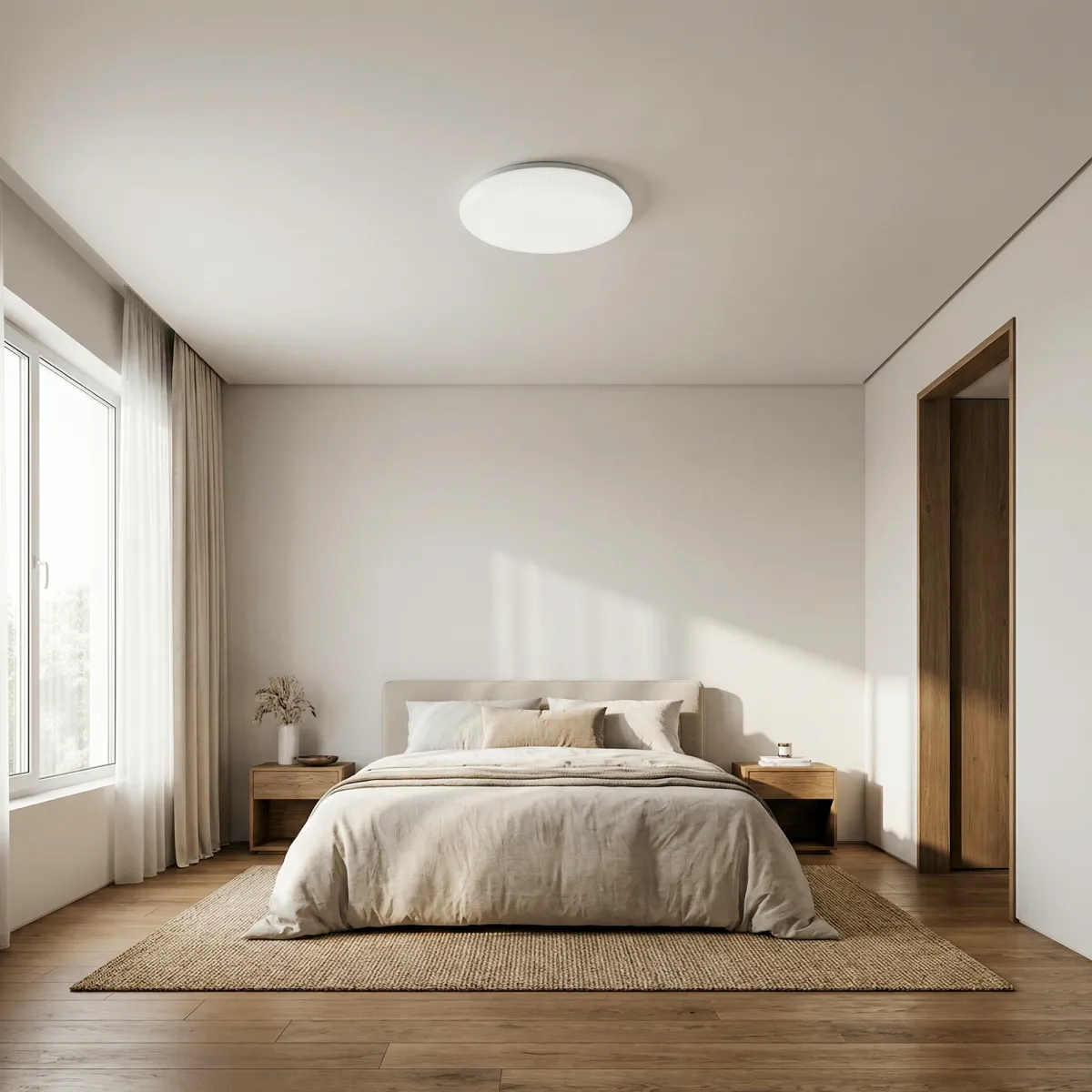 PLAFONIERA LED MOON TONDA BIANCA 24W 3240LM CCT 3000/4000/6500K IP44 40X40X10CM