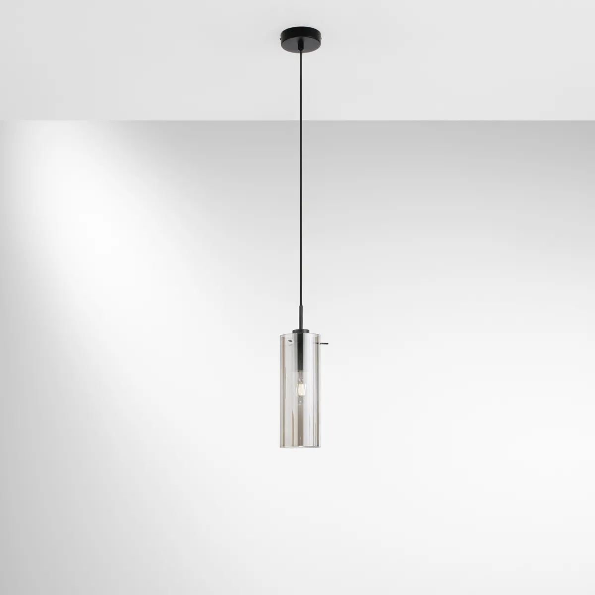 SOSPENSIONE MAGIC NERA/FUME' 1XE27 10X150CM