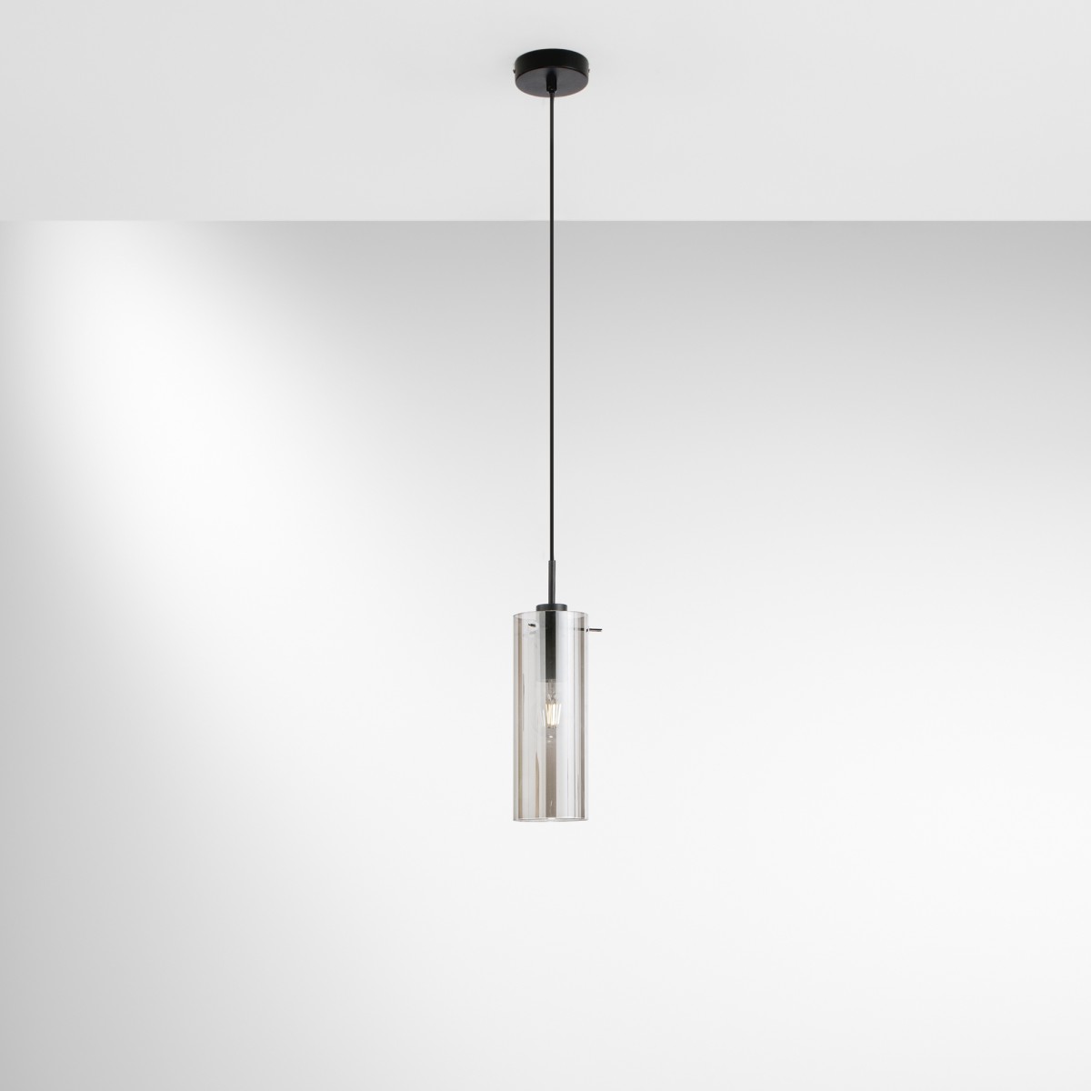 SOSPENSIONE MAGIC NERA/FUME' 1XE27 10X150CM
