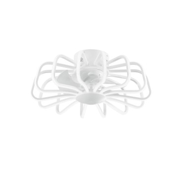 PLAFONIERA LED VENTILATORE GRECALE BIANCO 80W 8470LM CCT DIMM. Wi-Fi 50X20,7CM