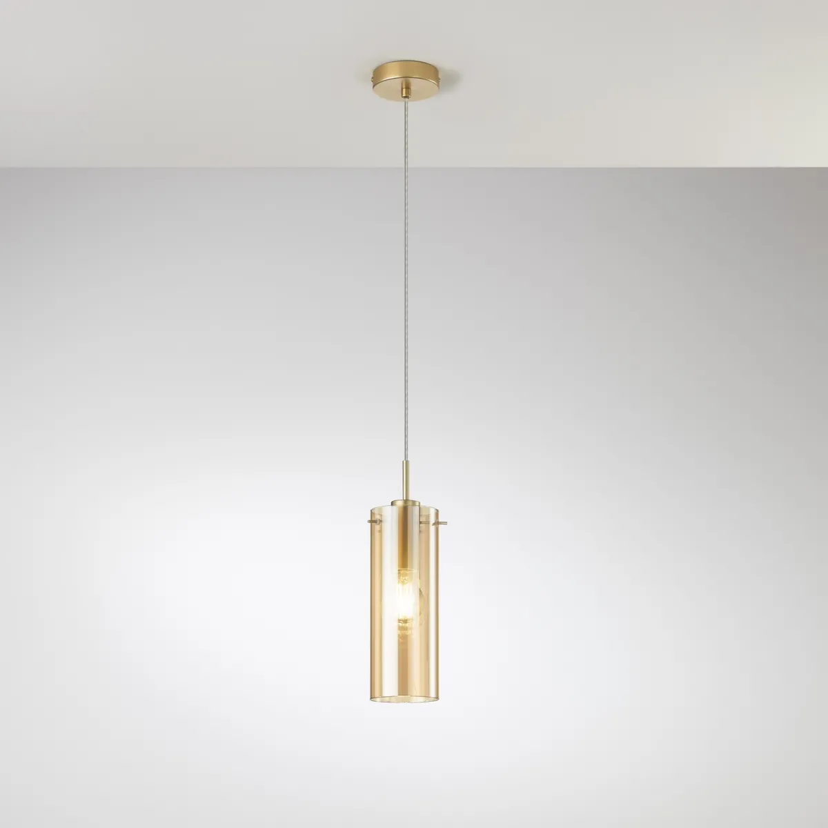 SOSPENSIONE MAGIC ORO/AMBRA 1XE27 10X150CM