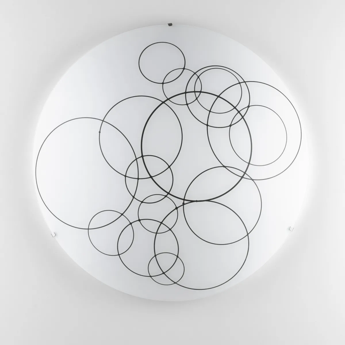 PLAFONIERA KARMA BIANCA/NERA 4XE27 50X50X13,5CM