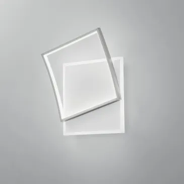 PLAFONIERA LED AYRTON QUADRATA NICKEL 42W 5200LM CCT 37X10X42CM